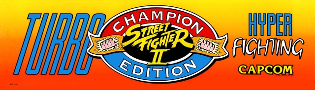 Street Fighter 2 Champion Edition Turbo Hyper Fighting Marquee Plexi